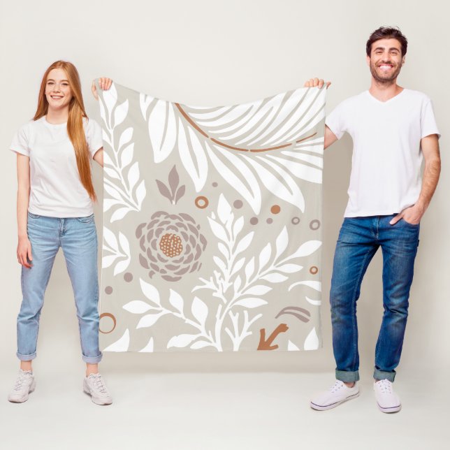 Blomsterdesign 25 fleecefilt (På plats)