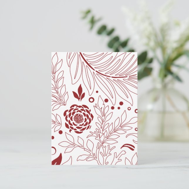 Blomsterdesign 28 vykort (Stående Fram)