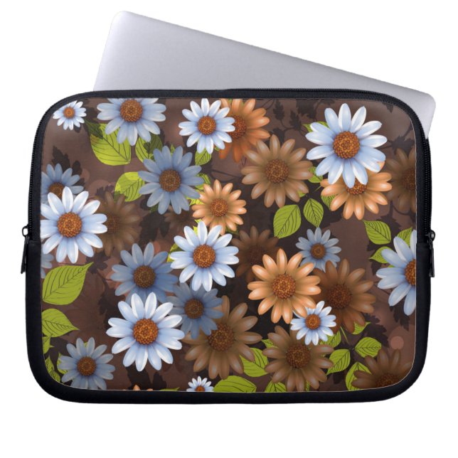 Blomsterdesign 2 laptop fodral (Framsidan)