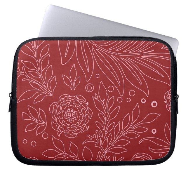 Blomsterdesign 30 laptop fodral (Framsidan)