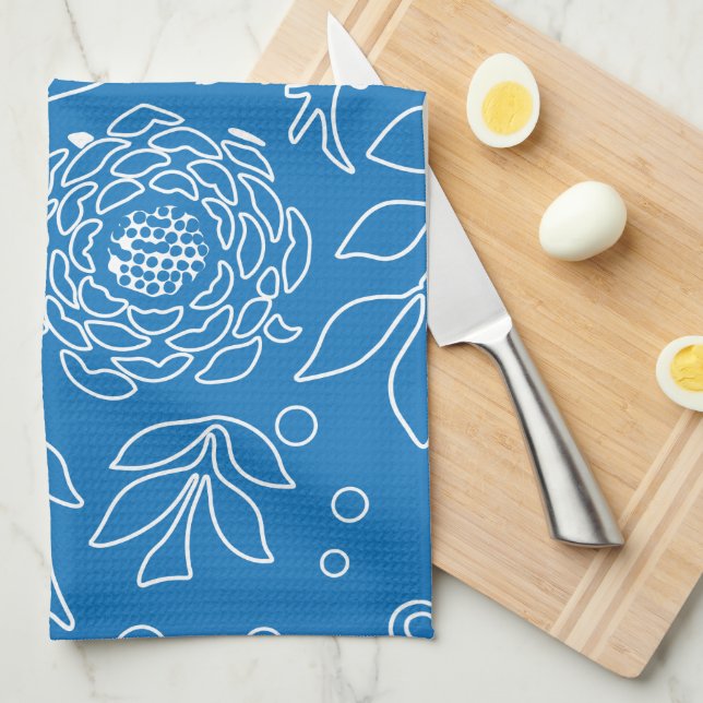 Blomsterdesign 32 kökshandduk (Vikt i Fjärdedel)