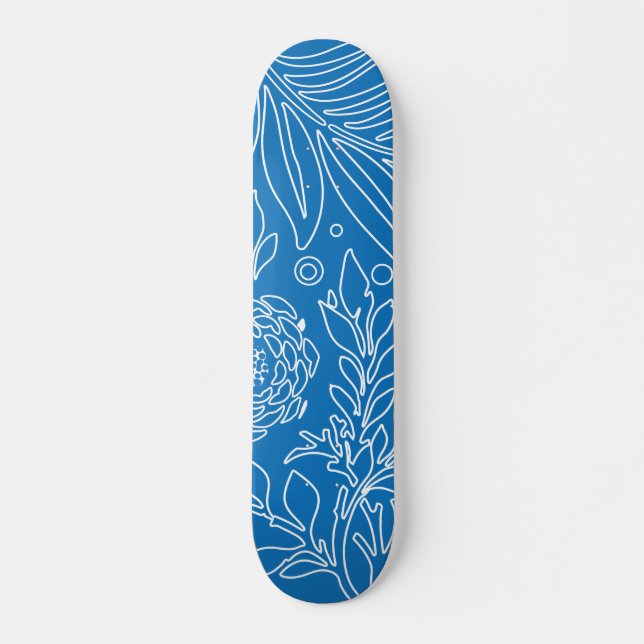 Blomsterdesign 32 mini skateboard bräda 18,5 cm (Framsida)