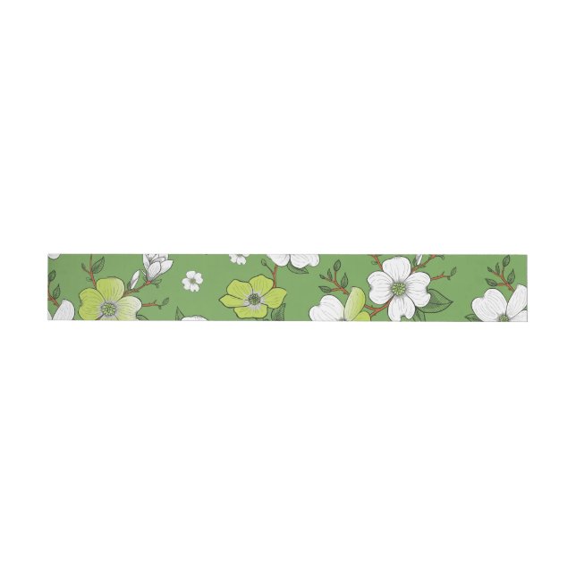 Blomsterdesign 6 etikettband (Individual)