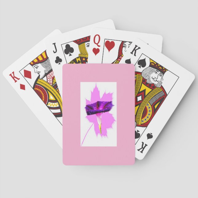 Blomsterdesign  casinokort (Baksidan)