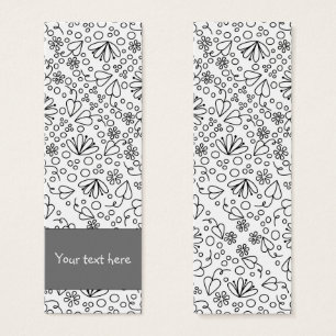 Blomsterdesign för Cute abstrakt Bookmark Litet Visitkort