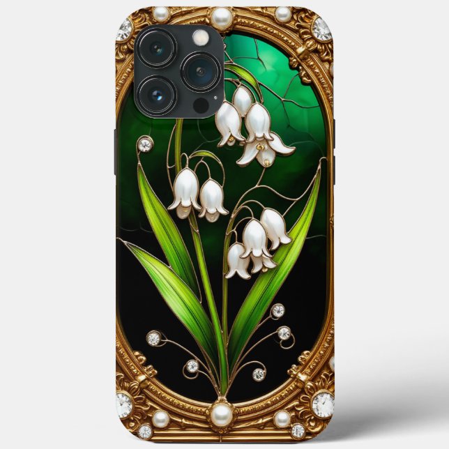 Blomsterdesign i förgylld ram (Baksida)