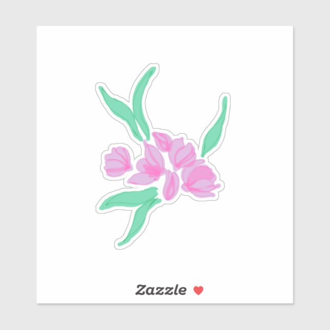 Blomsterdesign Klistermärken (Ark)
