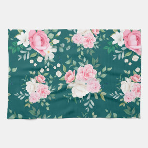 Blomsterdesign Kökshandduk