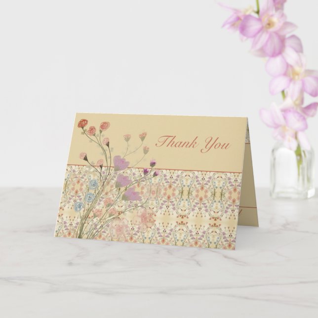 Blomsterdesign med mönsterdetaljer kort (Orkide)