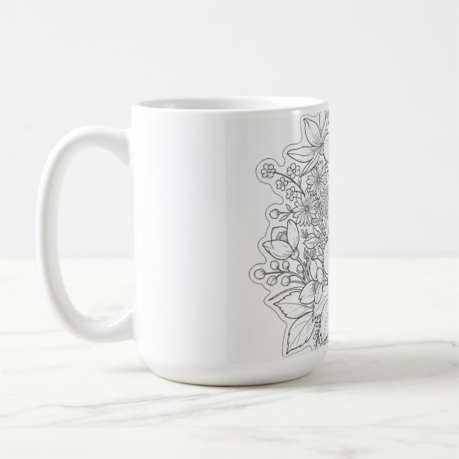 Blomsterdesignkonst Kaffemugg (Vänster)