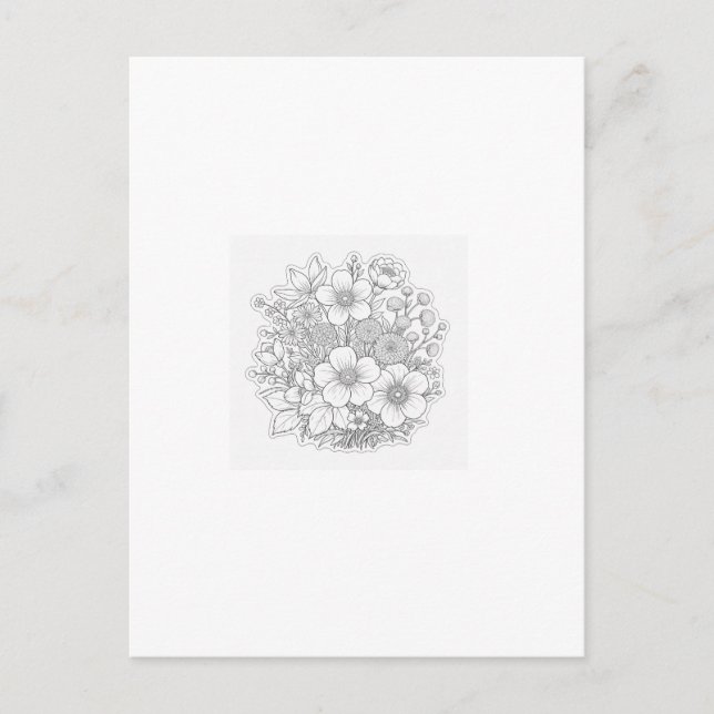 Blomsterdesignkonst Vykort (Framsida)