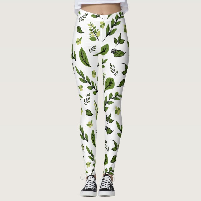 Blomsterdesignserie 4 leggings (Framsida)