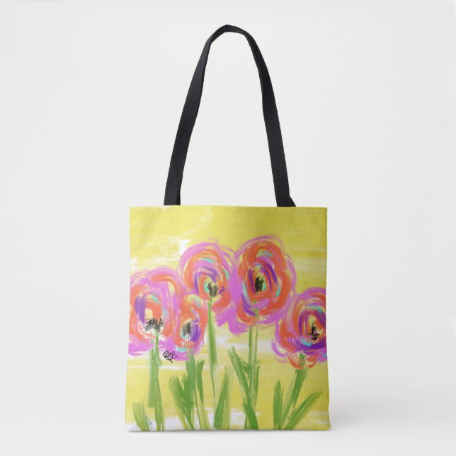 Blomsterdukväskor Tygkasse (Framsida)