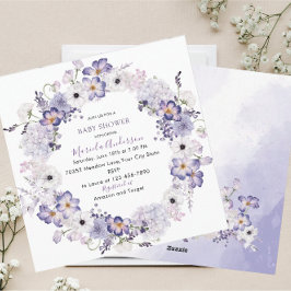 Blomsterdusch för elegant av vattenfärg julkort