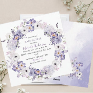 Blomsterdusch för elegant av vattenfärg julkort