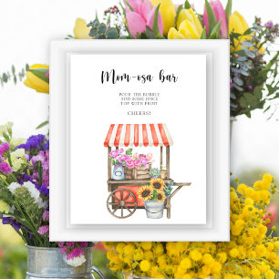 Blomsterdusch för lokalt odlade blommor - Momosa p Poster