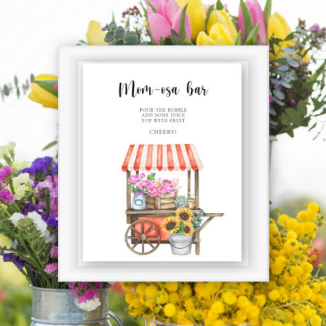 Blomsterdusch för lokalt odlade blommor - Momosa p Poster (Skapare uppladdad)