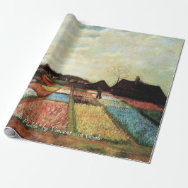 Blomsterfält av Vincent van Gogh. Vintage blommig Presentpapper