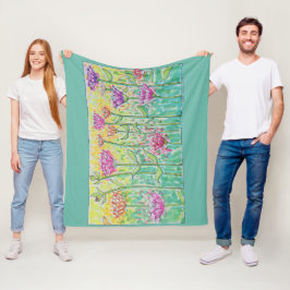 Blomsterfält Fleecefilt