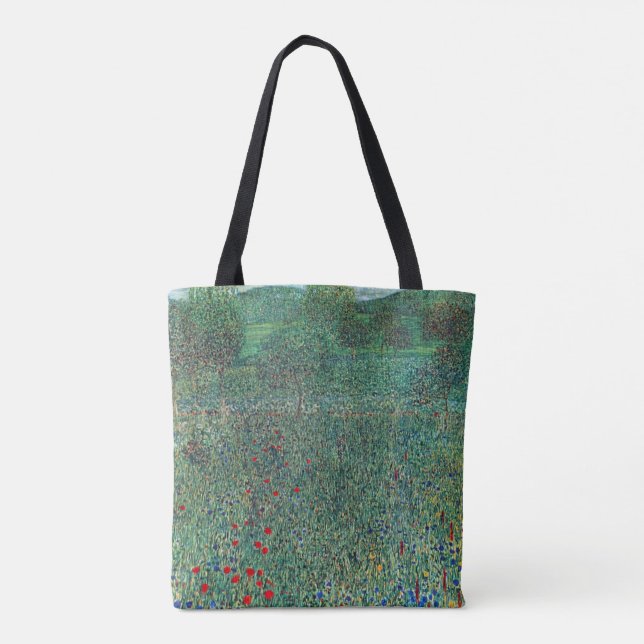 Blomsterfält i Litzlberg Klimt, Vintage Landskap Tygkasse (Baksida)