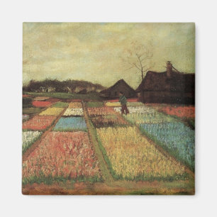 Blomsterfält med lökar av Vincent van Gogh Magnet