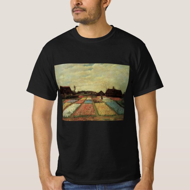 Blomsterfält med mångfalden av lökar av Vincent va T Shirt (Framsida)