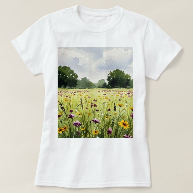 Blomsterfält T Shirt (Design framsida)