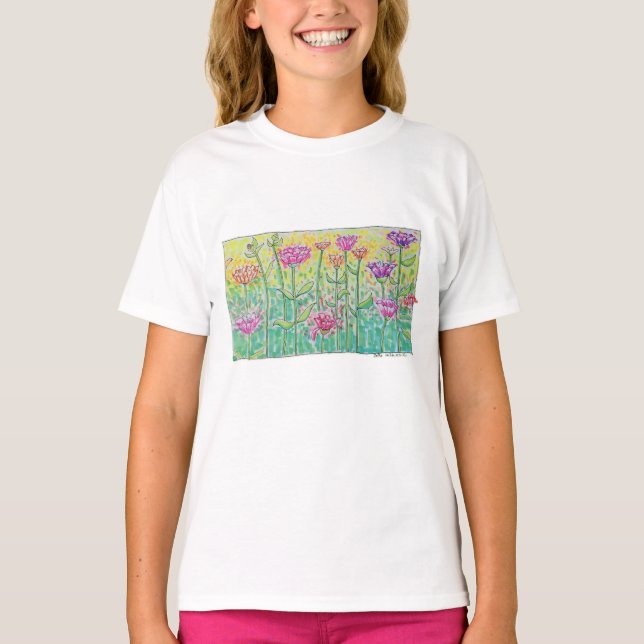 Blomsterfält T Shirt (Framsida)