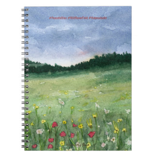 Blomsterfältslandskap anteckningsbok