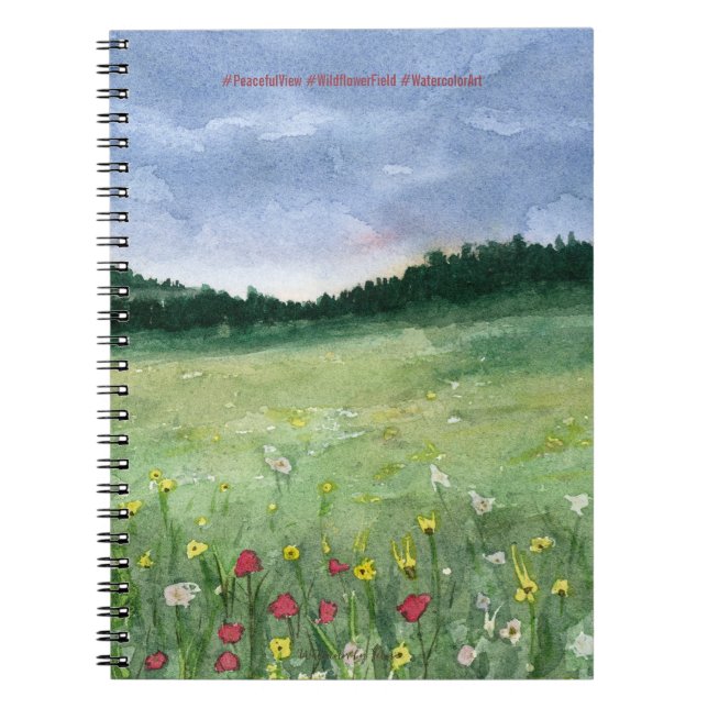 Blomsterfältslandskap  anteckningsbok (Framsidan)