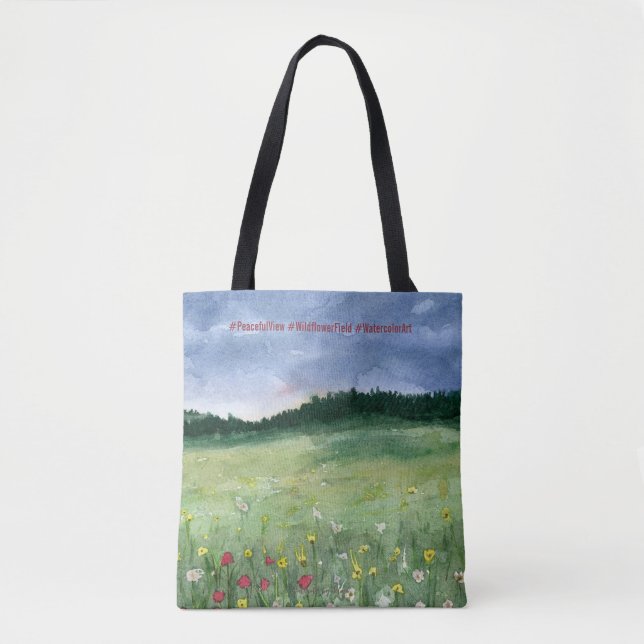Blomsterfältslandskap  tygkasse (Framsida)