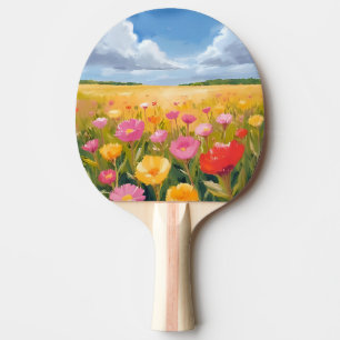 Blomsterfältslandskapsmålning Pingisracket