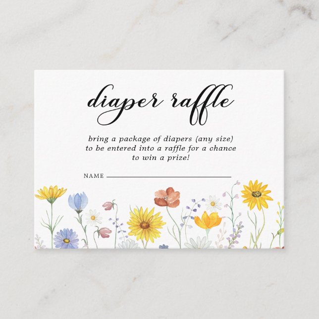 Blomsterfest för bebis - blöjtävling tilläggskort (Framsida)