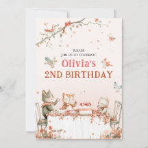 Blomsterfest med katter inbjudan