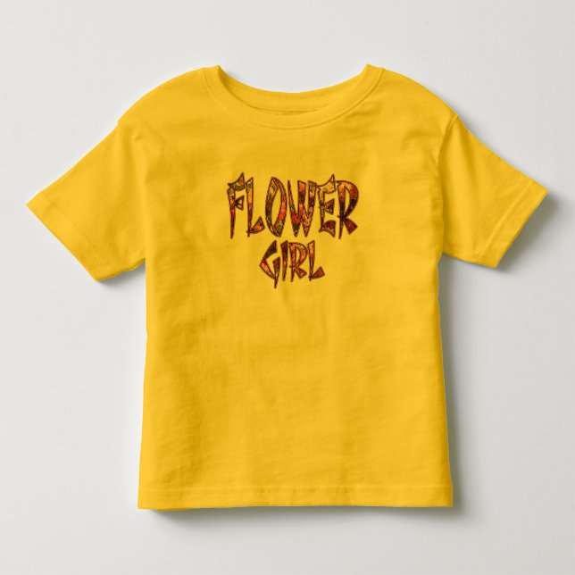 Blomsterflicka Barn T-shirt Anpassningsbar (Framsida)