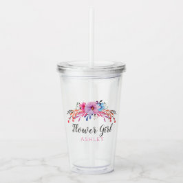 Blomsterflicka Blommig Personlig Take Away Mugg