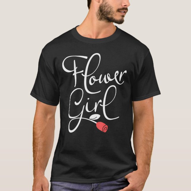 Blomsterflicka Matchande Söt För Möhippa T Shirt (Framsida)
