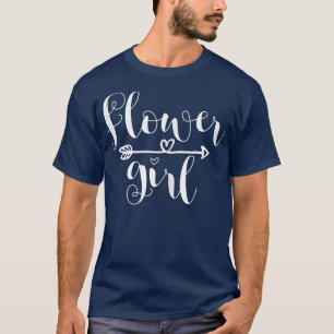 Blomsterflicka Pil Hjarta För Bröllop Och Senterpa T Shirt