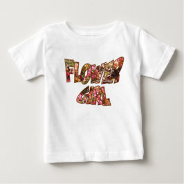 Blomsterflicka Ruffle Tee Stor Bokstav Shirt
