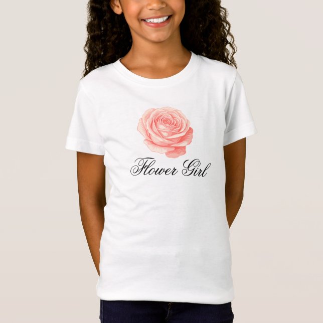 blomsterflicka skjorta t shirt (Framsida)