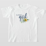 Blomsterflicka Solros Bröllop T-Shirt<br><div class="desc">Gör din blomsterflicka extra speciell med denna roliga t-shirt!</div>