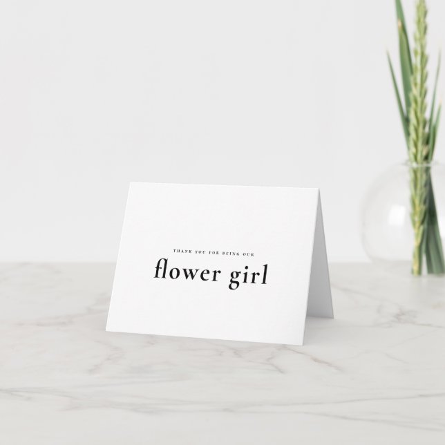 Blomsterflicka Tacksamhetskort Tack Kort (Framsida)