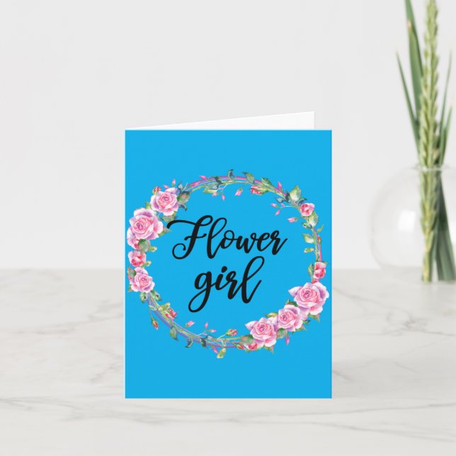 Blomsterflicka Tröja Flickor Bröllop Matchande Bru Kort (Framsida)