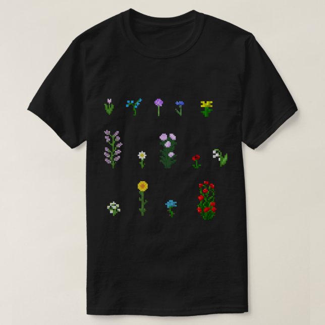 Blomsterförpackning för Minecraft T Shirt (Design framsida)