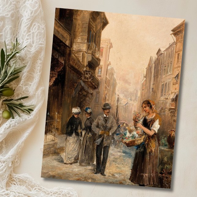 Blomsterförsäljerskan – Emil Barbarini Vykort (Skapare uppladdad)