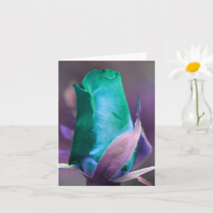 Blomsterfotografi av turkos-Rosenknopp Kort