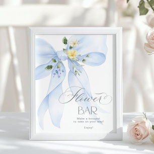 Blomstergardin Blå Slinga Blommig Uppblomstring Ga Poster