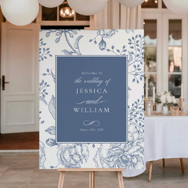 Blomstergentiana Elegant Vittsallningsskylt Poster