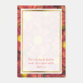 Blomstergot kristet bibelvers Post-it Block