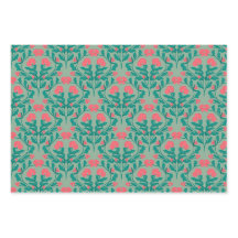 Blomstergren Inpackningspapper Platt Ark Set om 3